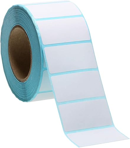 Mini Skater Etiquetas de papel térmico directo blanco de 1.57 × 0.78 pulgadas, 1 rollo (1000 etiquetas)