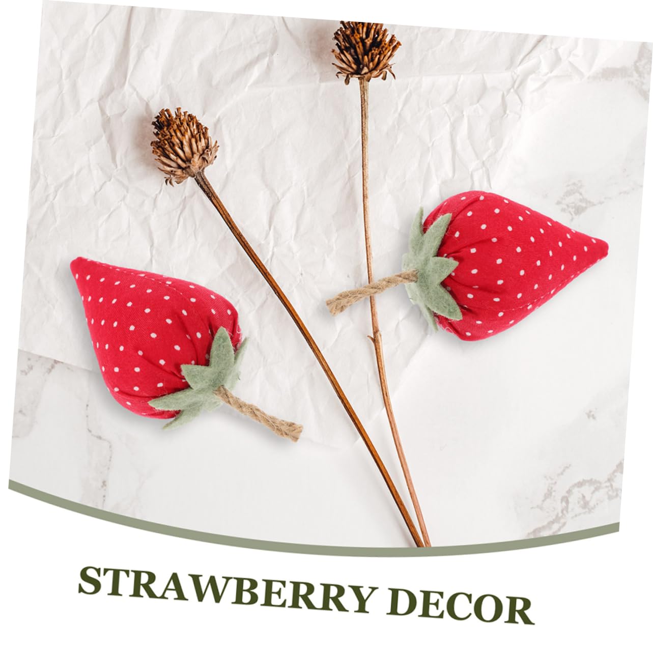 FUNOMOCYA 6pcs Home Decoration Ornaments Fabric Strawberry Decor Simulation Strawberry Fake Fruit Decor Strawberry Decorations Decor Fake Chic