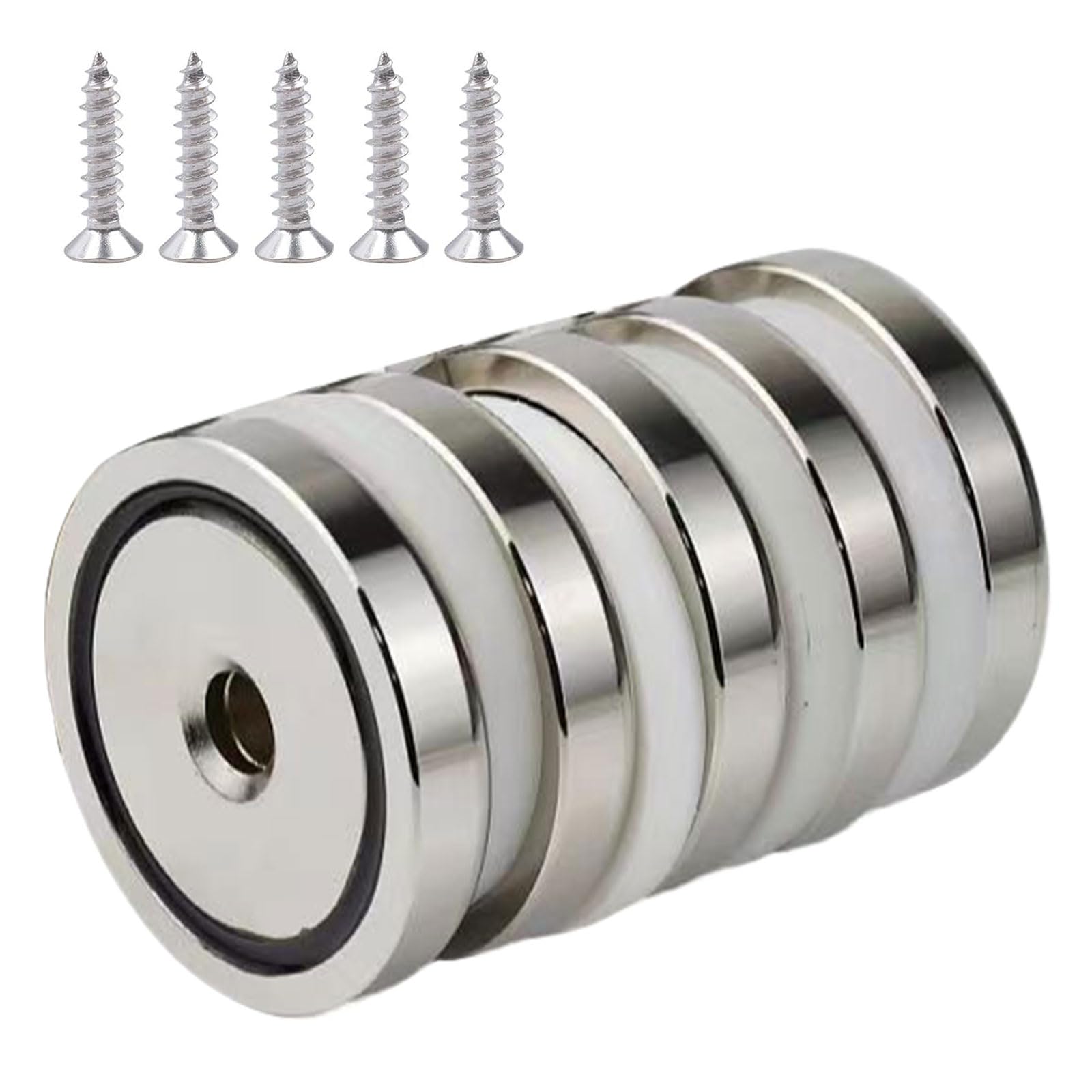 Magnetini Al Neodimio Autoadesivi ECENCE - 20 Pezzi 10x1,5mm, Rivestimento NiCuNi