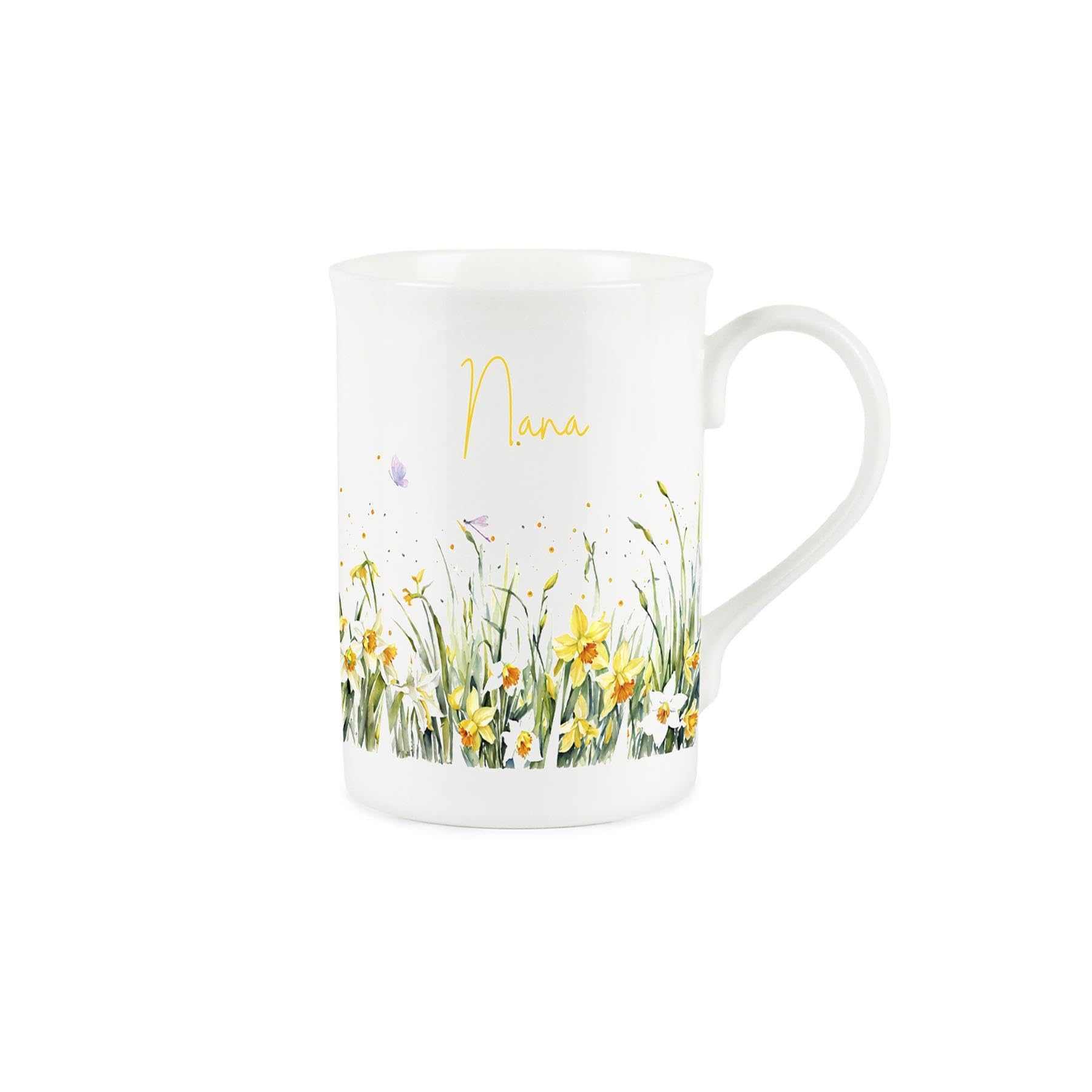 Purely Home Spring Time Daffodils Nana Mug - Yellow Easter Themed Floral Gift/Present for Her - Bone China Coffee/Tea Mug — image 1