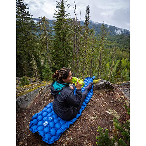 Ecotek Almofada para dormir Hybern8 Ultraleve inflável com design de colmeia flexível contornada – f