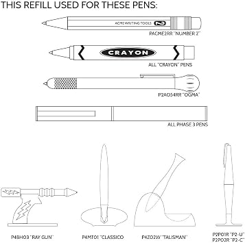 ACME Studios 8126 Black Roller Ball Refill (PREF8126BK)