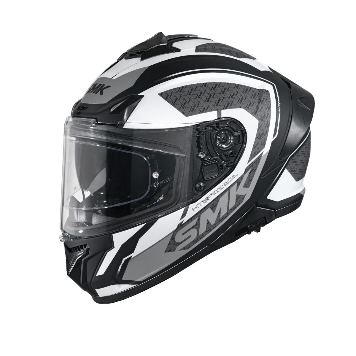 SMK Typhoon RD1 ISI ECE & DOT Certified Full Face Dual Visor Helmet for Men and Women with Pinlock Fitted Clear Visor and Inner Sun Visor ( MATT Black - MA216 - S )