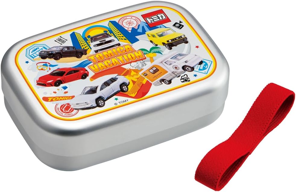 Skater - Albento Aluminum Kids 370ml Bento Box 370ml with Lunch Belt Japan Tomica 24 Kids ALB5NV-A