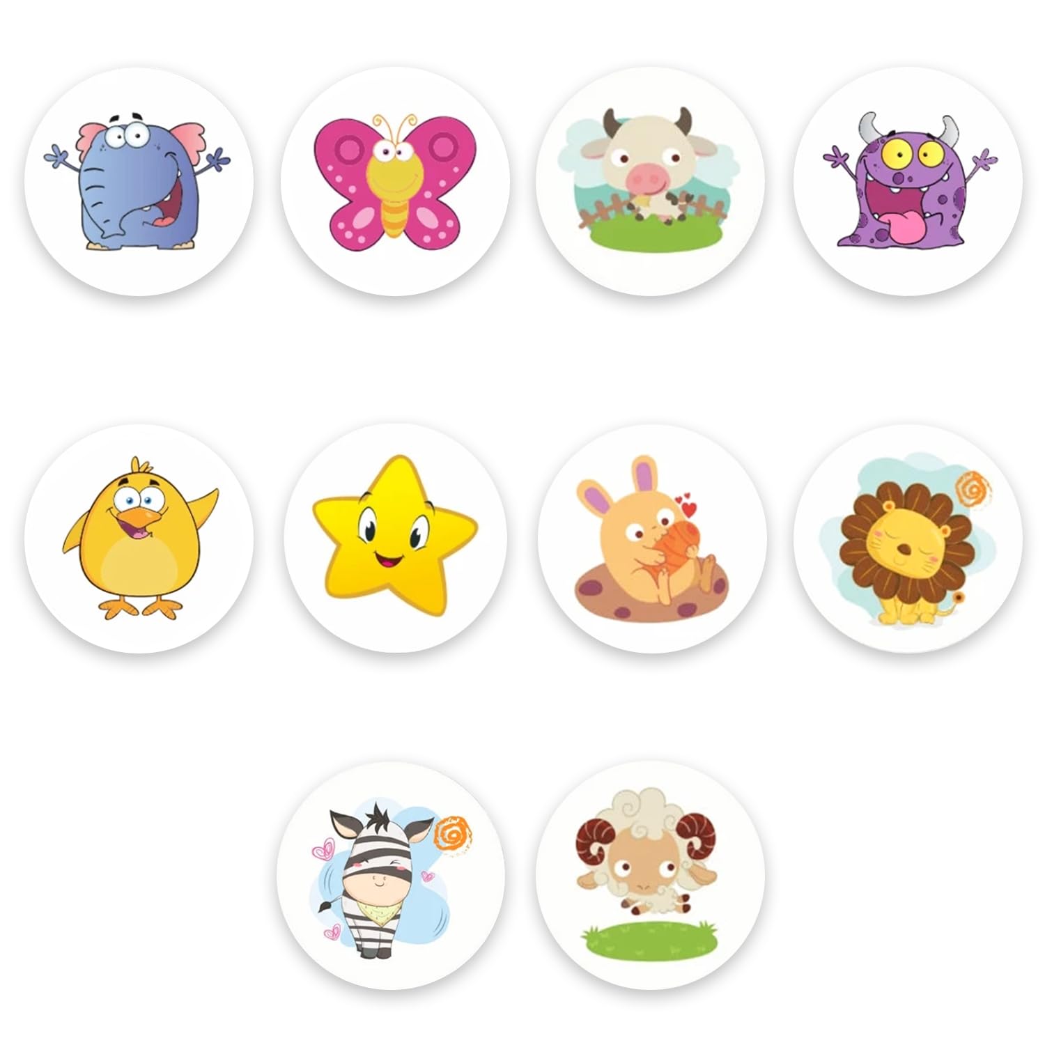 10 Pcs Potty Training Stickers, 10 Styles Color Changing Pee Stickers