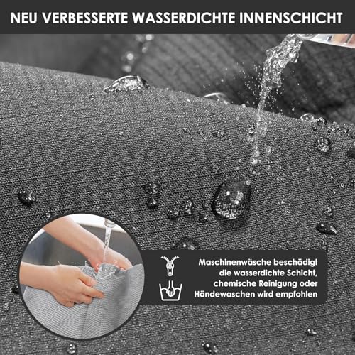 Zvonema Der Grau Wasserdicht Plüschbezug für 3-Stufen-Hundetreppen(Kein Schwamm)