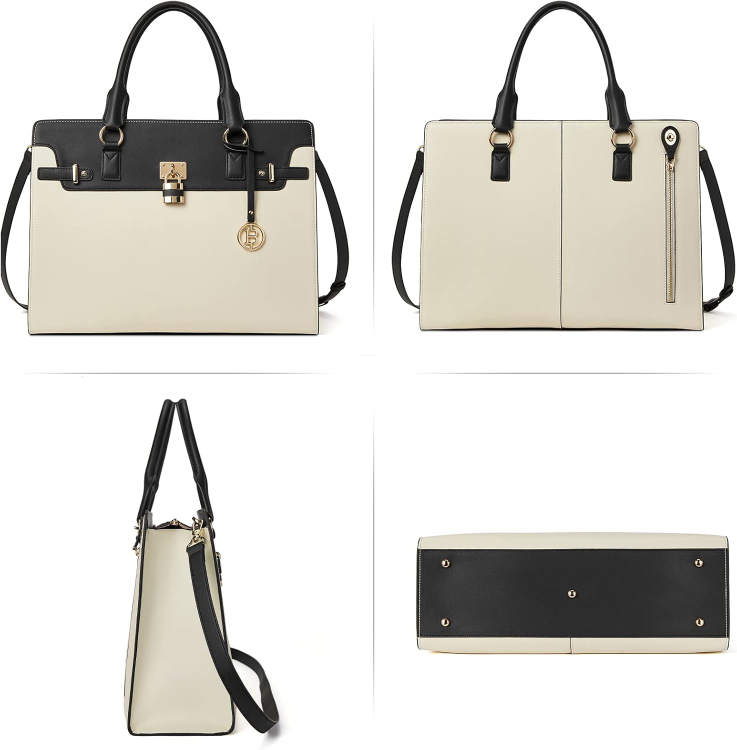 BOSTANTEN Briefcase for Women 15.6 inch Leather Laptop Bag Vintage Slim Lawyer Business Bag Stylish Work Purse - Image 8