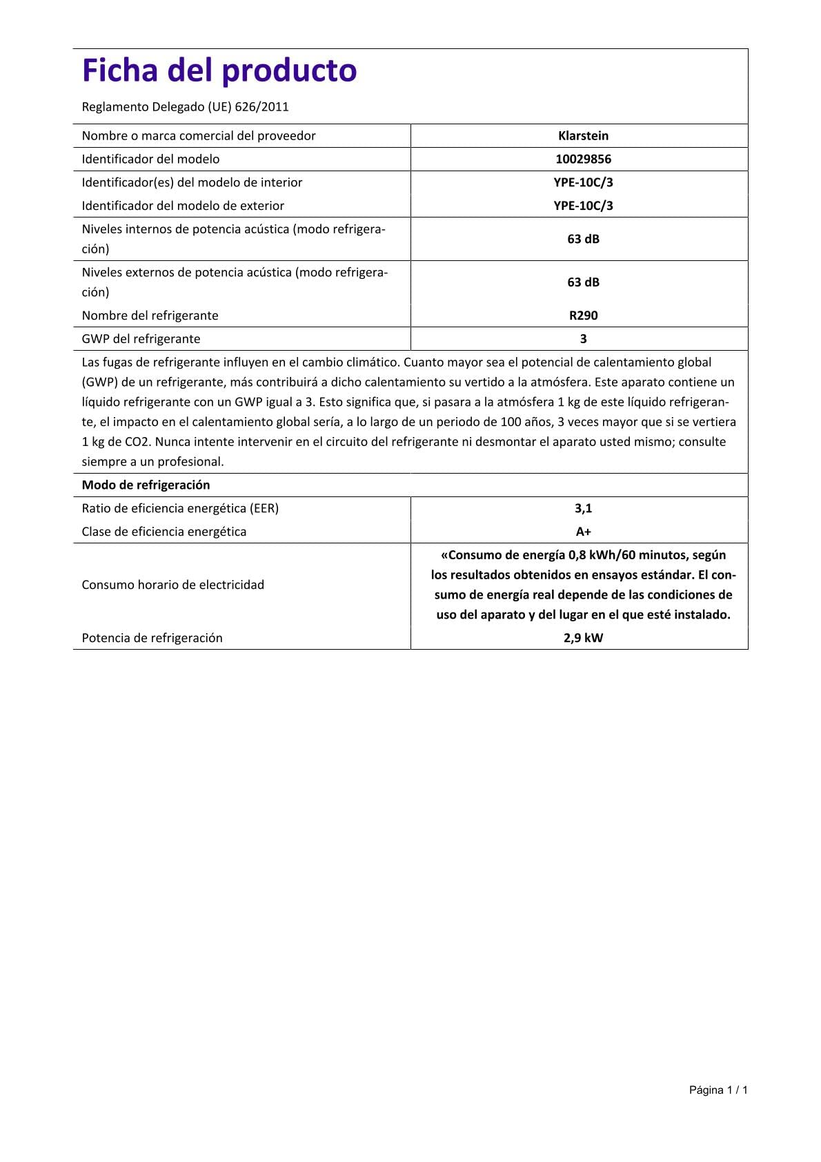 Klarstein Aire Acondicionado Portatil y Silencioso, 4 en 1 Climatizador de Aire para Casas y Oficinas, con Modo Noche, Deshumidificador y Ventilador, Aires Acondicionados Bajo Consumo 10,000 BTU