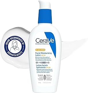 CeraVe Facial Moisturizer with SPF 30. Face Sunscreen Lotion with Hyaluronic Acid, Niacinamide & Ceramides for Women & Me...