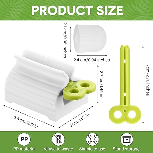 Miniatura 2 de Paquete de 12 unidades de pasta de dientes exprimidor de pasta de dientes dispensador de pasta de dientes de cierre automático tapas de pasta de