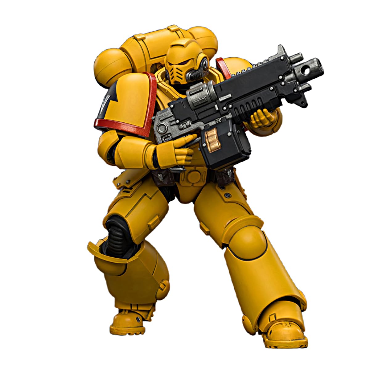 TOYVERSE JOYTOY Warhammer 40,000 Imperial Fists Intercessor con Pistola de Perno y Espada de Cadena, Escala 1/18, Figura de acción Modelo de Personaje a Partir de 15 años