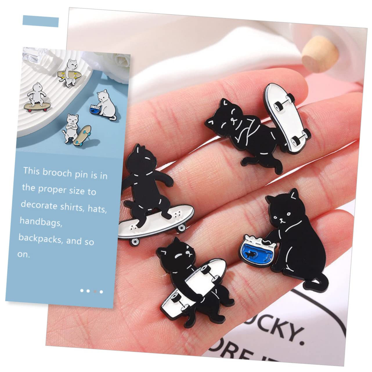 minkissy Teiliges Katzen Badge Cartoon Anstecker Für Kleidung Taschen Kreative Dekoration Für Frauen Gemischte Designs