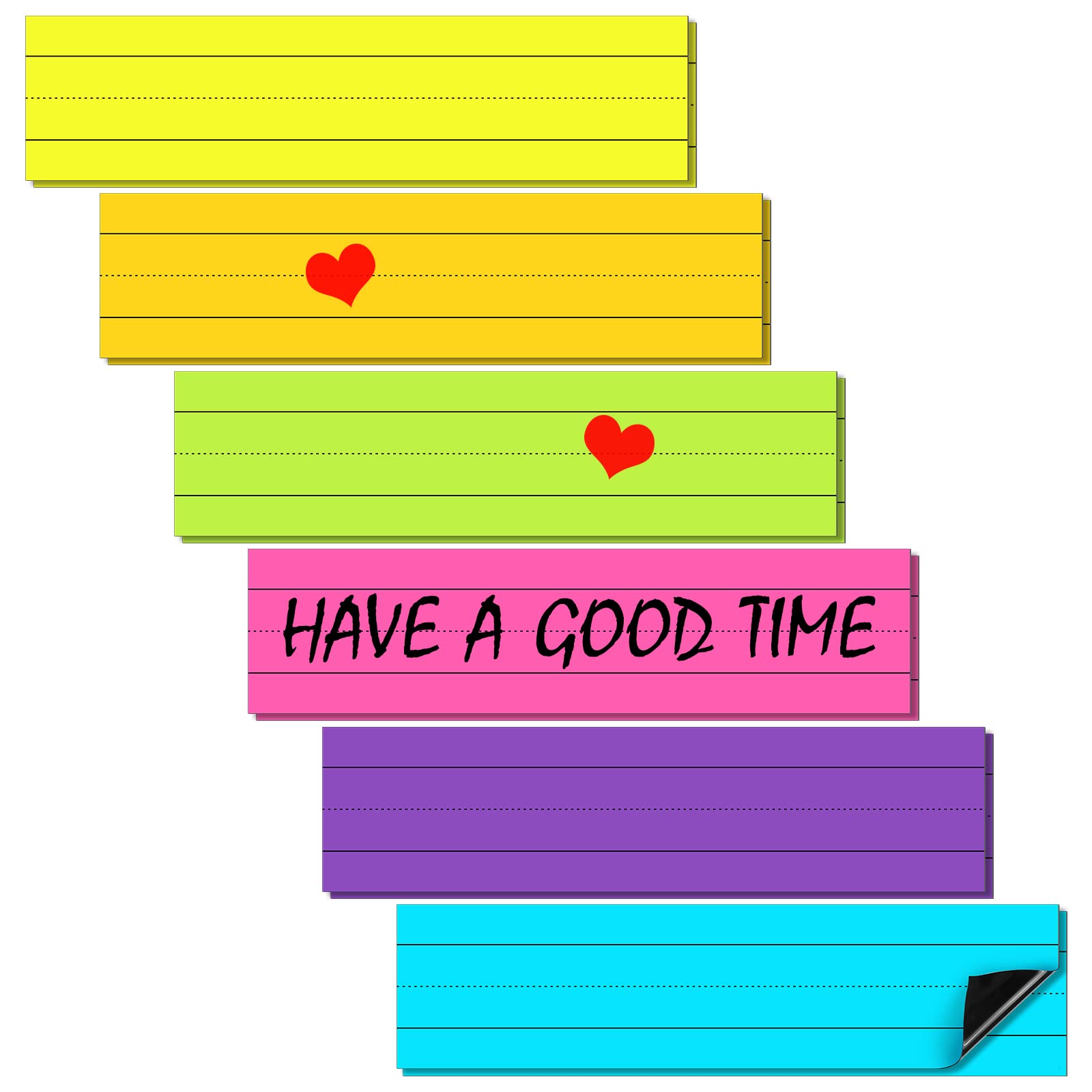 12 Pack Magnetic Sentence Strips for teachers 12 x 3 Inch Magnetic Dry Erase Sentence Strips Lined Reusable Classroom Learning Tool for Office School(