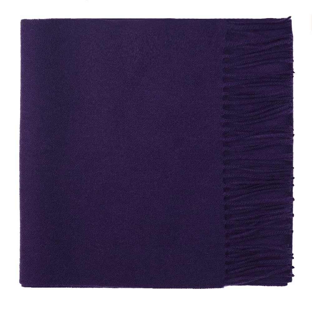 Lona Scott Unisex Purple 100% Lambswool Scarf,