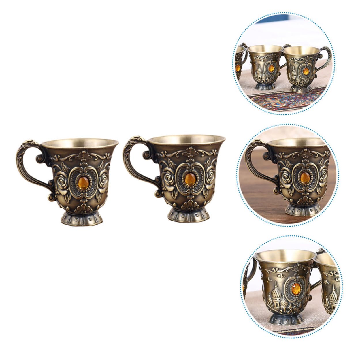 Verres à vin en cuivre, Tasse de Sacrifice 1 pièce, Verre à Shot Vintage en Relief, coudières for Bureau, Coupe de Calice Royal, gobelet à vin, Verre à vin en Laiton Gothique