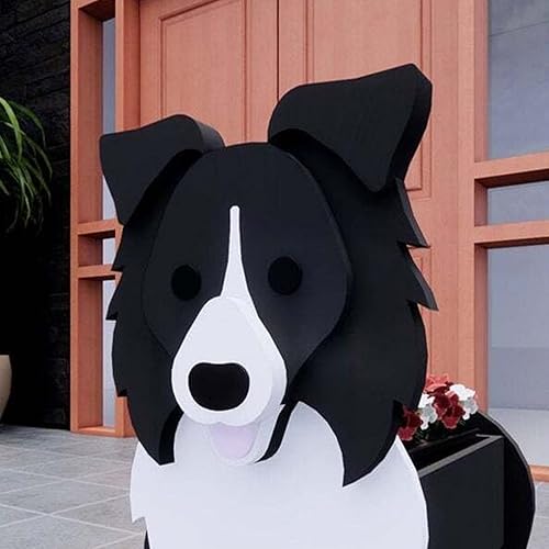 Miniatura 5 de seOSTO Macetas para perros para plantas al aire libre, 13.4 x 9.5 pulgadas, macetas de jardinería de flores de animales para jardín, contenedor de