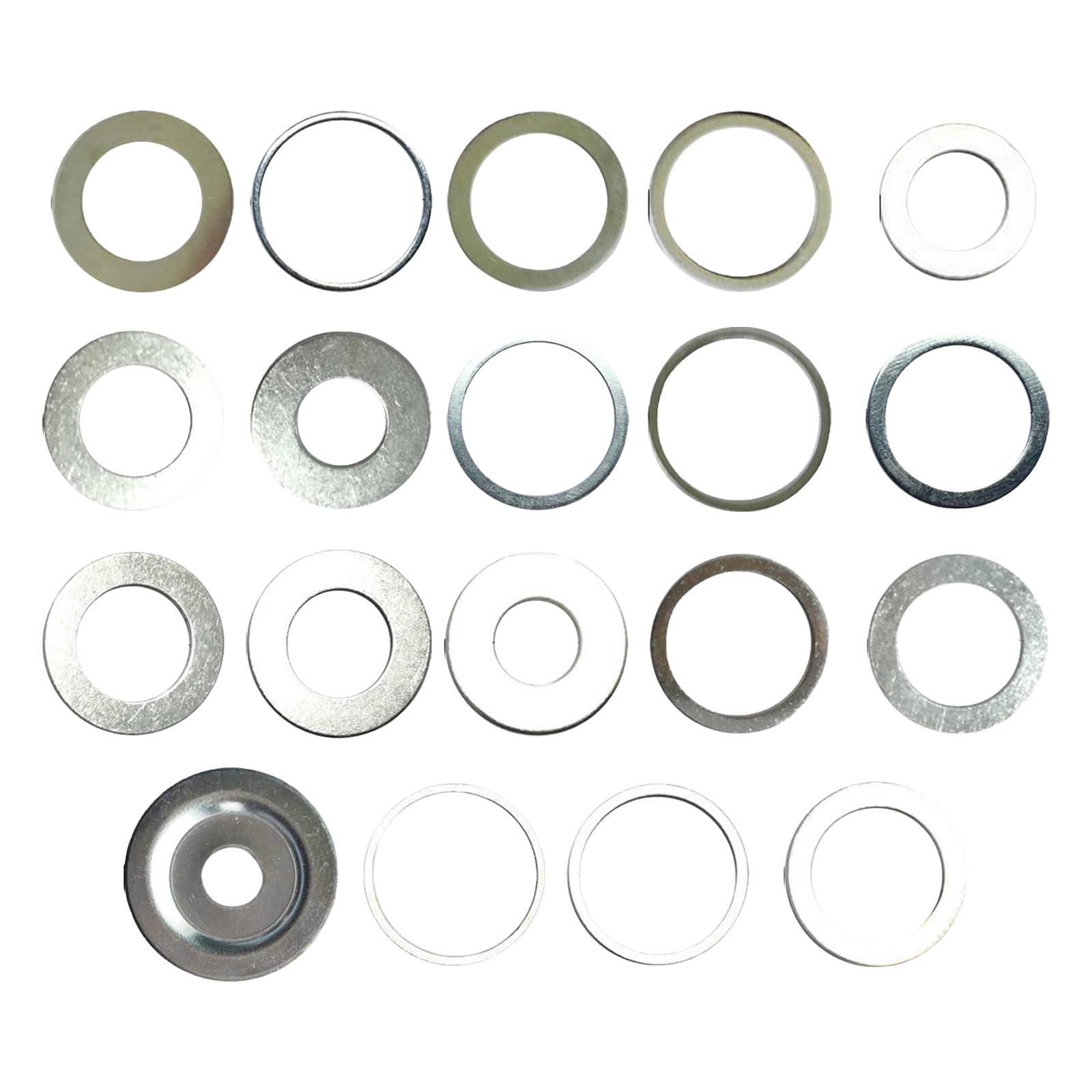 Hdoytxxm 19Pcs Sawer Bore Reducers Stainless Steel Bushing For Varied Size Enhancing Cutting Tool Use Arbors Spacer For