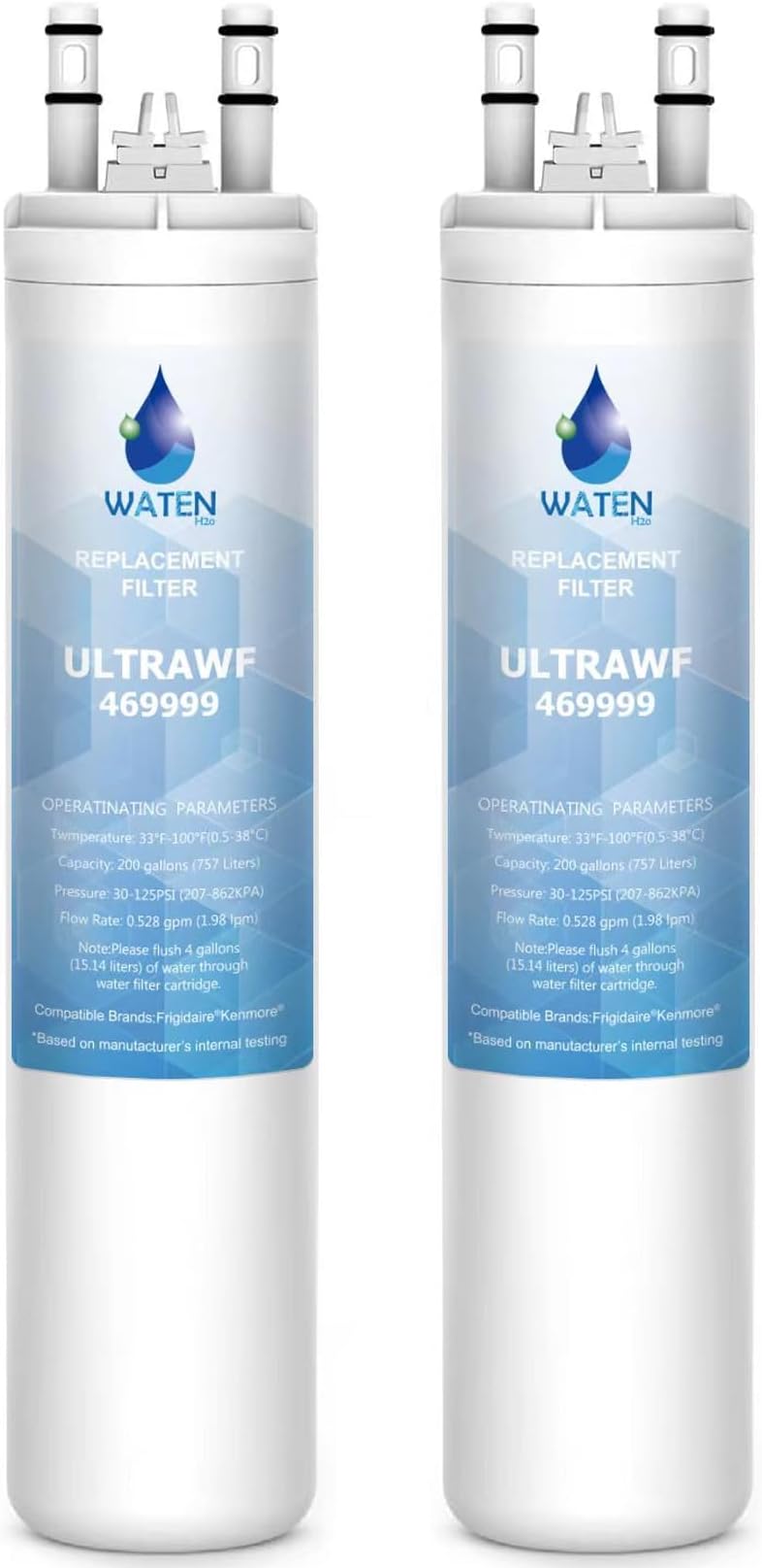 ULТRAWＦ Water Filter,300 Gallon Replacement, Ｐure Source Ultra Pure Water, 2packs