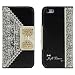 ABC Black Fashion Girl Woman Fresh Sweet Cute Flip Wallet Leather Case Cover for Iphone 5c