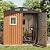 Outdoor Storage Shed 6x4 Ft, Lockable Metal Garden Shed with Window, Tool Shed Tiny House Vertical Outside Storage Building for Backyard, Lawn, Patio, Bike