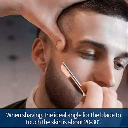 Miniatura 3 de maquinillas de afeitar manuales de secoya mango afeitadora hombre afeitadora profesional peluquero corte de pelo cuchilla de cambio de cuchilla de