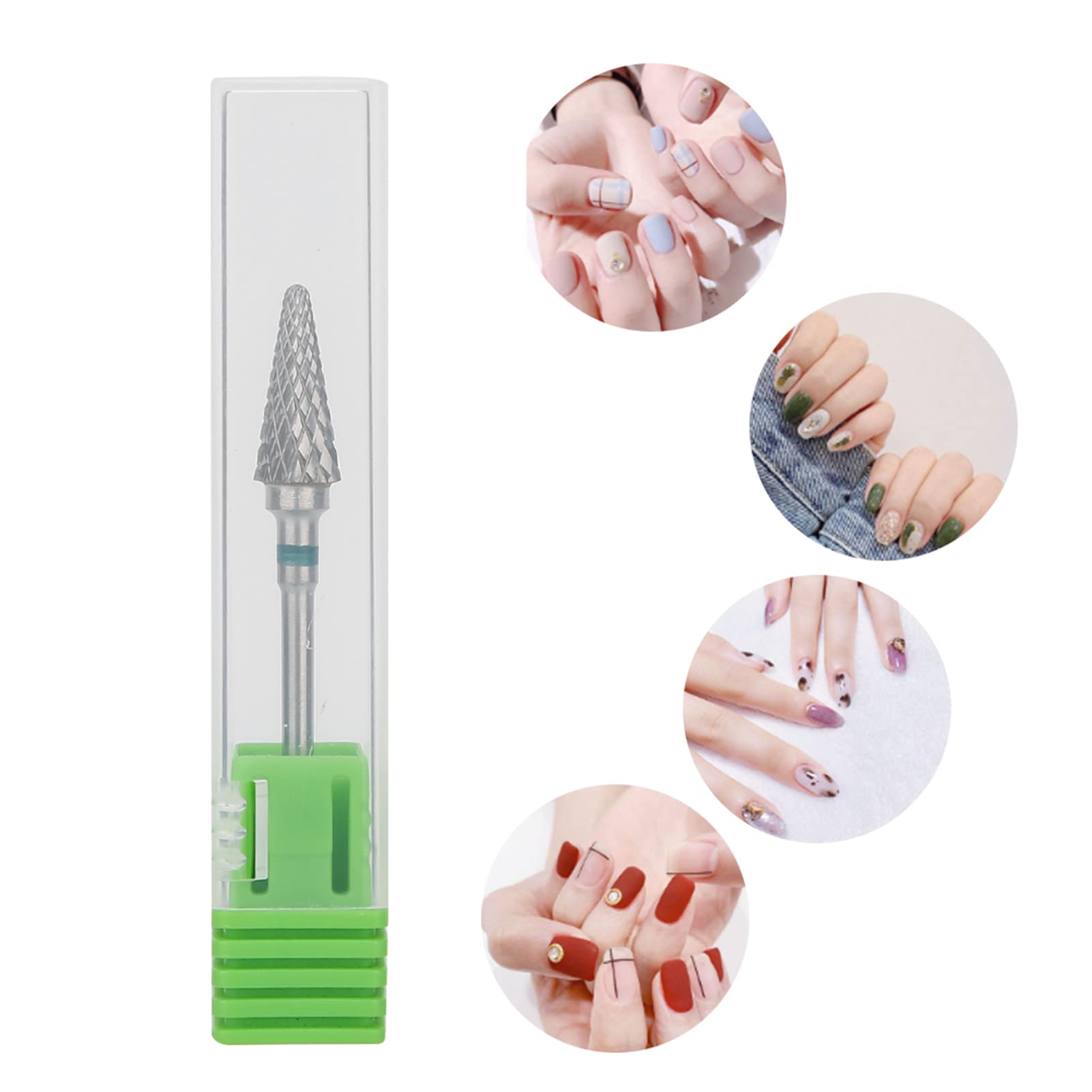 Joyzan Punte Fresa Unghie, Nail Drill Bit Manicure in Acciaio al Tungsteno Lucidare la Testa di Smerigliatura del Strumento Rimozione Gel Semipermanente Cuticola con Scatola per Pedicure Domestico
