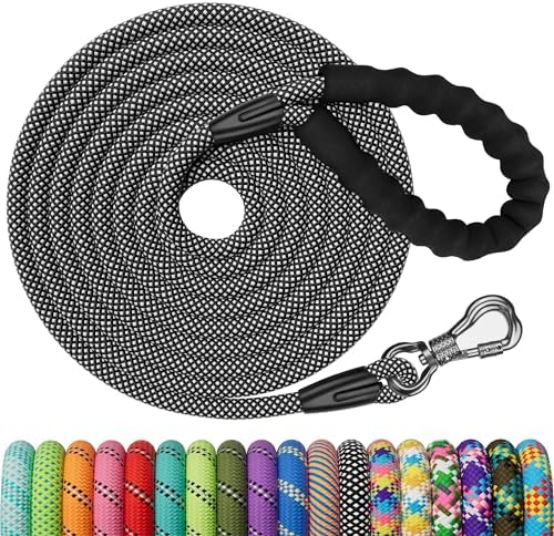 X XBEN Schleppleine für Hunde,3M /5M /10M /15M /20M /25M /30M Lang Robuste Hundeleine mit Abschließbarer Karabiner, Laufleine Trainingsleine für Welpen Kleine Mittlere Große Hunde,