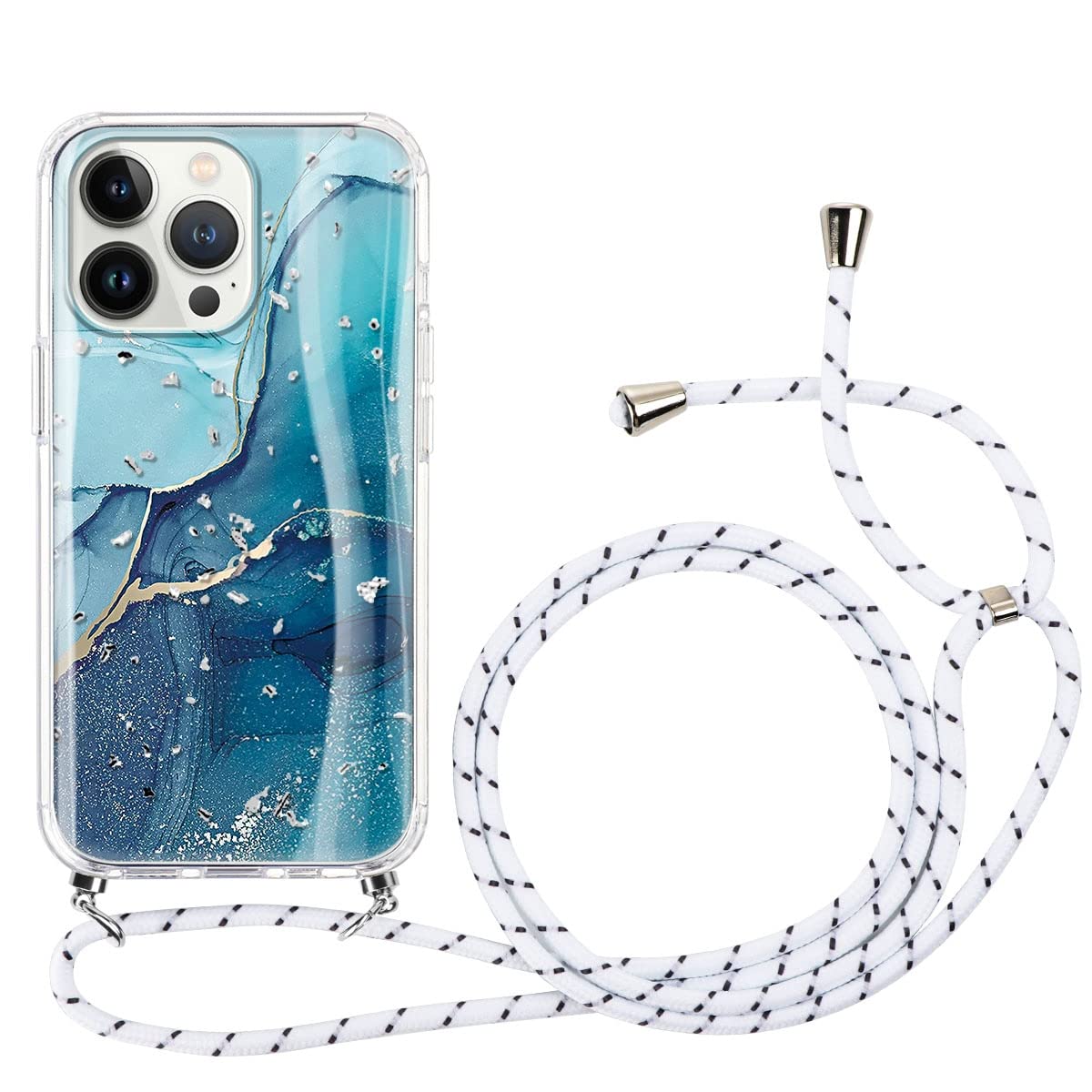 ULAK Cover per AirPods Trasparente Glitter, Progettata Custodia orbida