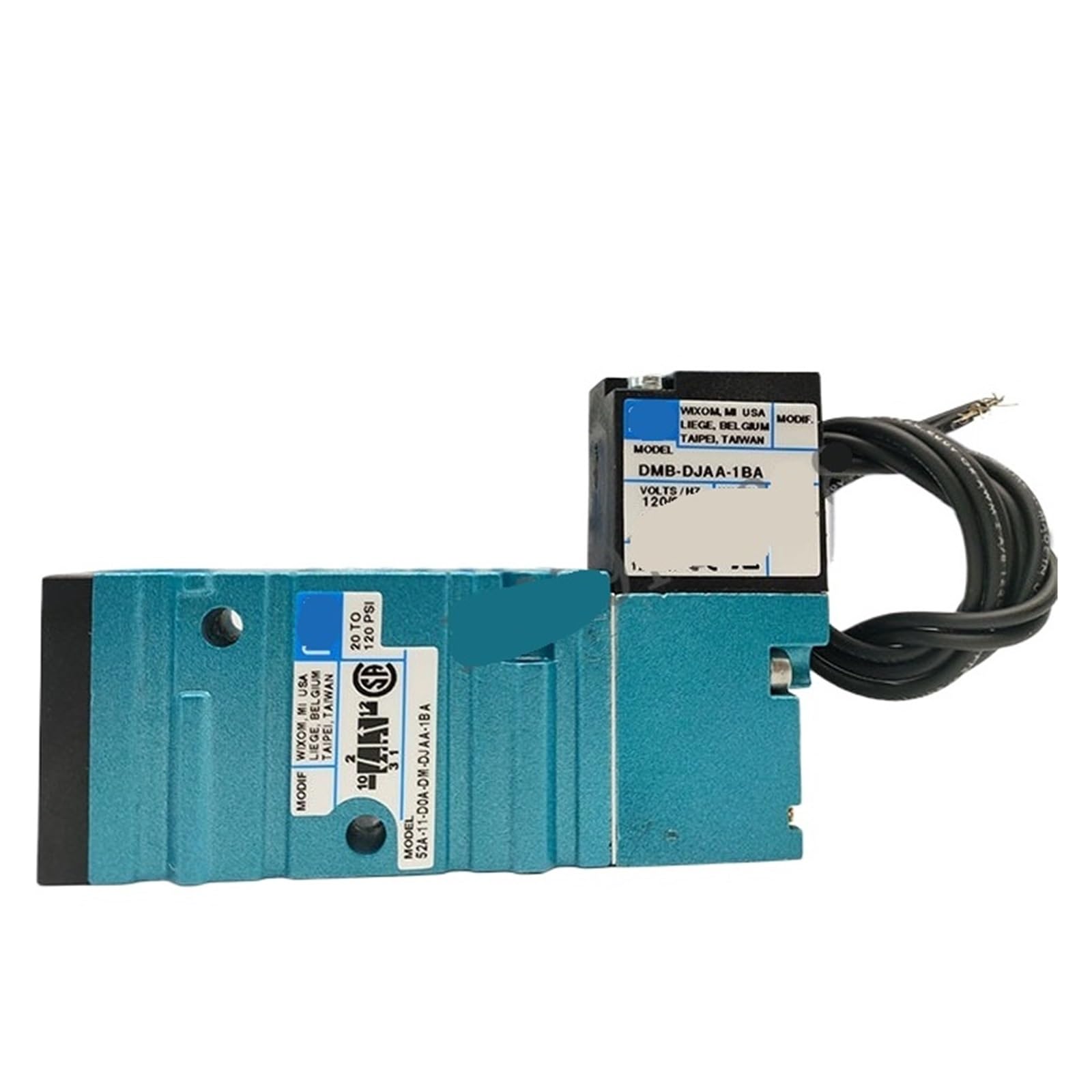 Électrovanne 52A-11-D0A-DM-DJAA-1BA 3 voies pour système de contrôle pneumatique