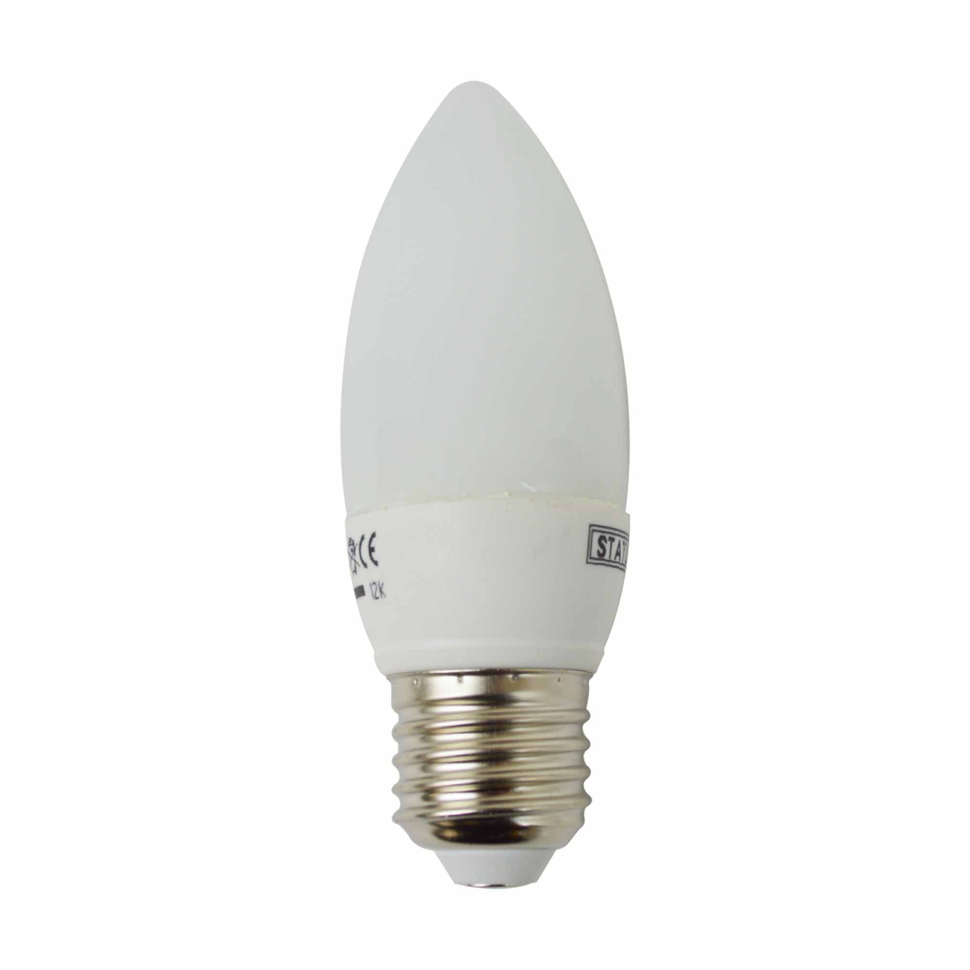 Status White 5 Watt Large Edison Screw Cap Low Energy Candle Bulb,