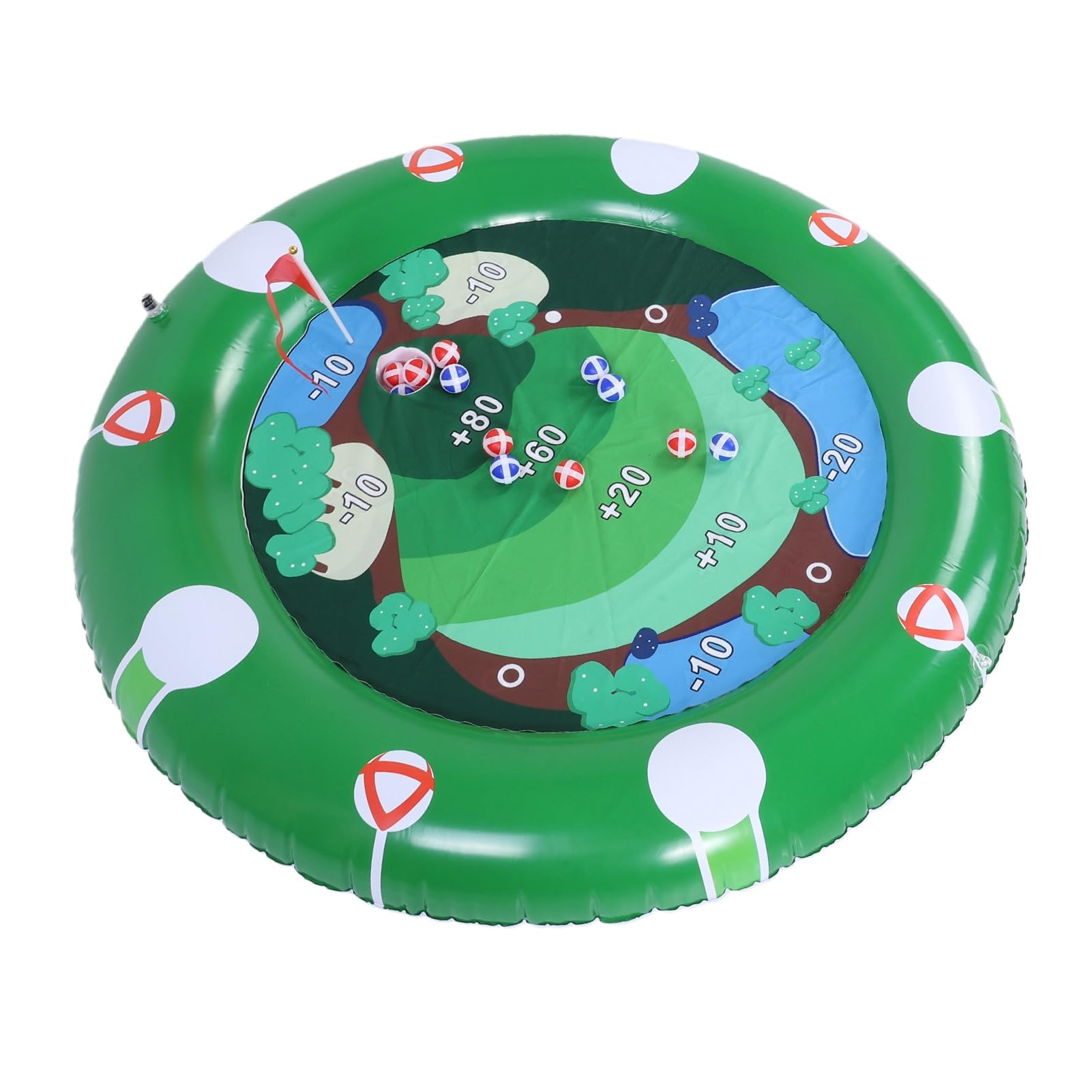 Set da Golf Gonfiabile con Green Galleggiante per Piscina, Gioco
