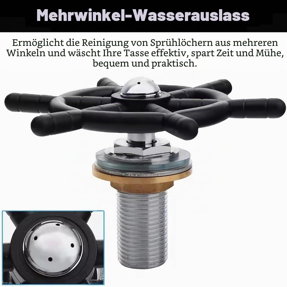 Glasspüler, Vollautomatisch Gläserspüler, Edelstahl Cup Washer, Eingebetteter Glass Rinser für Bar, Restaurant, Kneipe, Haushalt, Café, Milchtee-Shop, Einweihungsgeschenk