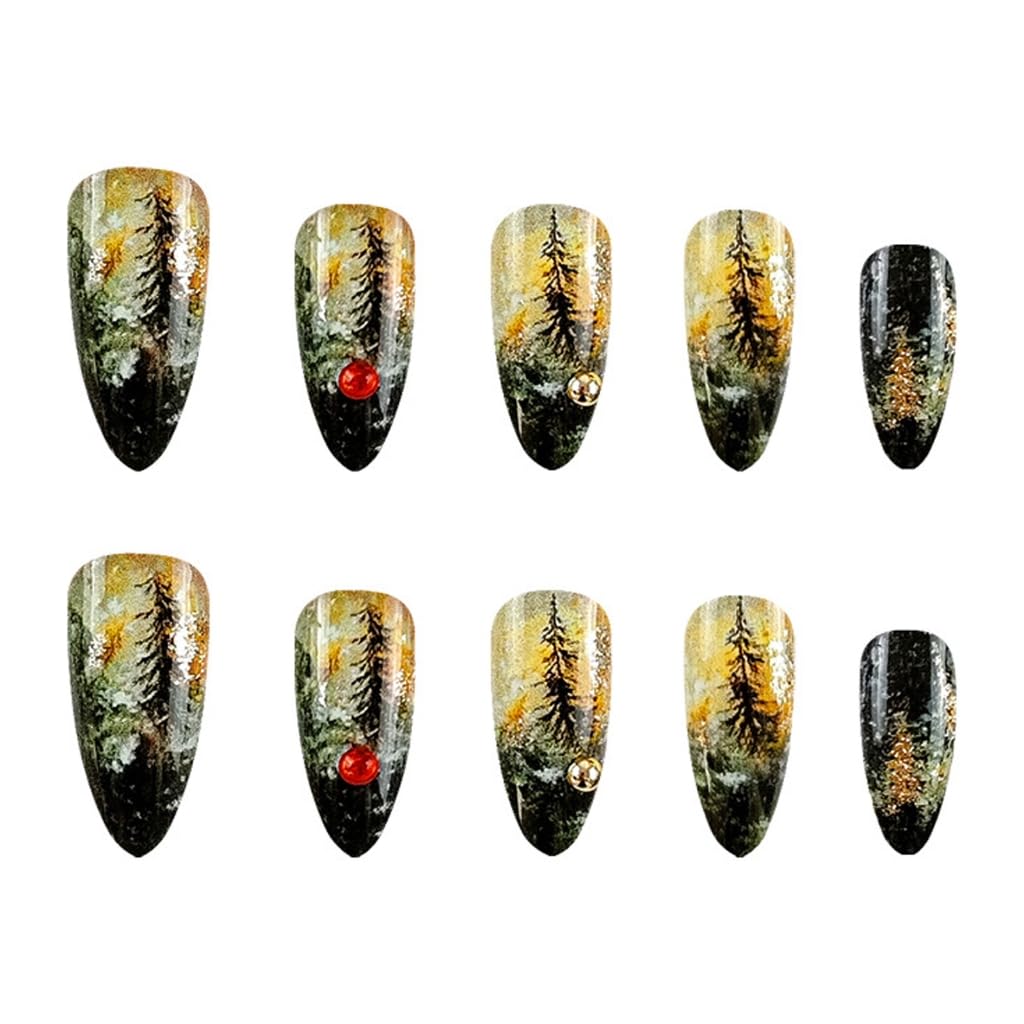 Almond Nails Tips Fake Nails Glues On Nails Stick On Nails Artificial False Nails for Womens and