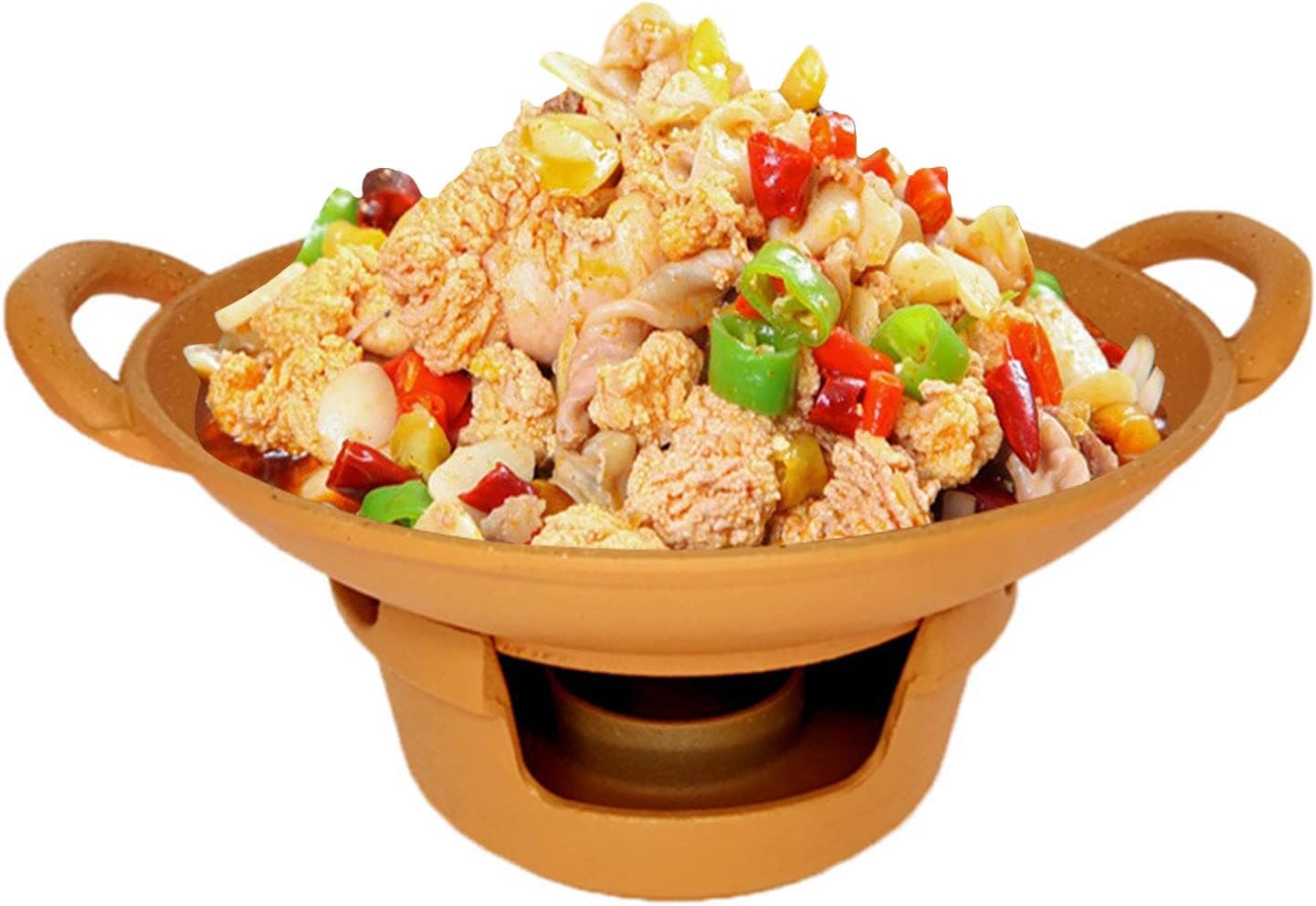 Aluminum Alloy Hot Pot Buffet Alcohol Burner Base, Round Non-Stick Baking Grill BBQ Hot Pot Cooker for Weddings, Parties, Banquets, Catering Events, 23cm (30cm)