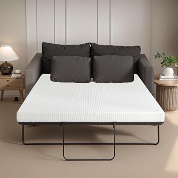 4 inch Queen Sofa Mattress with Removable Washable Cover,Replace Pull Out Queen Sleeper Sofa Mattress for RVs,Daybeds,Boats&Guest Rooms,58x72x4 inch