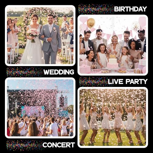 Image of Ultimate Confetti, Baby Pink Color Biodegradable Confetti - Rectangular Flame-Resistant and Slow-Falling Tissue Paper Confetti for Cannon and Launcher use - Best for Celebrations - 1 lb, 16 oz