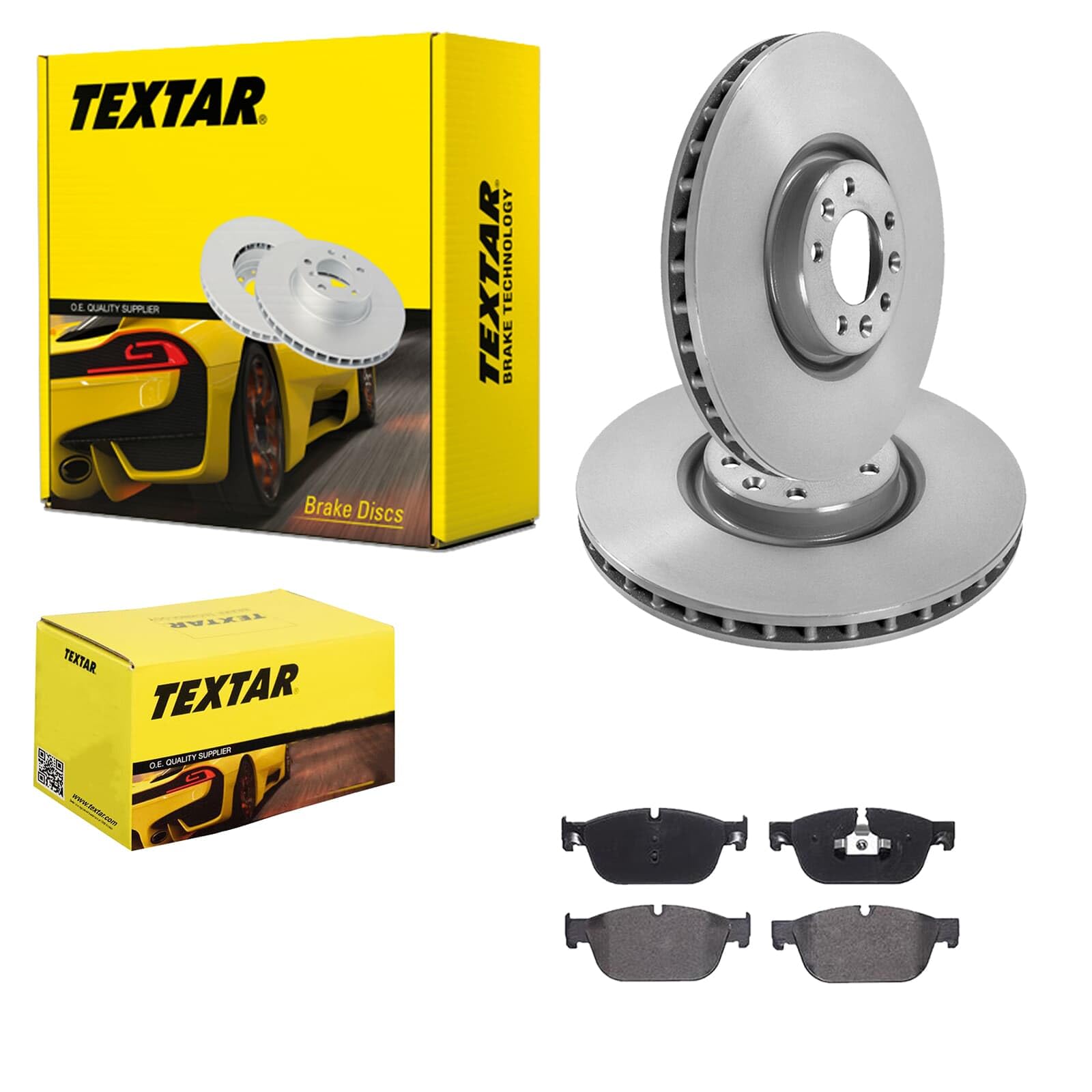 Textar Bremsscheiben 340mm + Beläge vorne | 92256003 + 2507001 Kompatibel mit 508 I (8D_),508 SW I (8E_),C5 III (RD_),C5 III Break (RW_),C6 (td_)