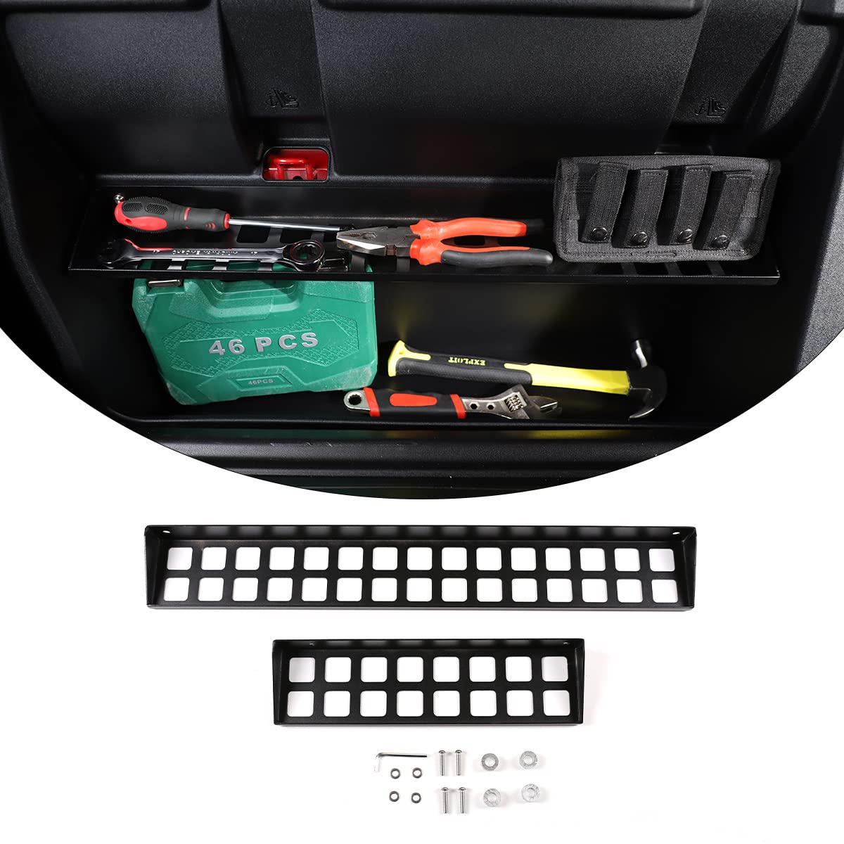 TongSheng Fit for Toyota Tacoma 2016 2017 2018 2019 2020 2021 2022 2023 Aluminum Alloy Second-Row Seat Back Storage Partition