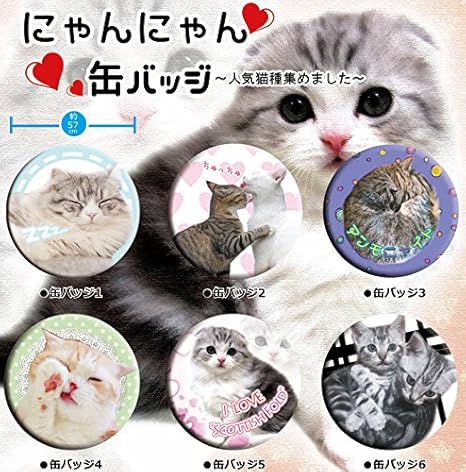 Amazon Co Jp にゃんにゃん缶バッジ 6種 ネコ ねこ 猫 雑貨 かわいい アメショ 景品 ホーム キッチン Amazon Co Jp にゃんにゃん缶バッジ 6種 ネコ ねこ 猫 雑貨 かわいい アメショ 景品 ホーム キッチン