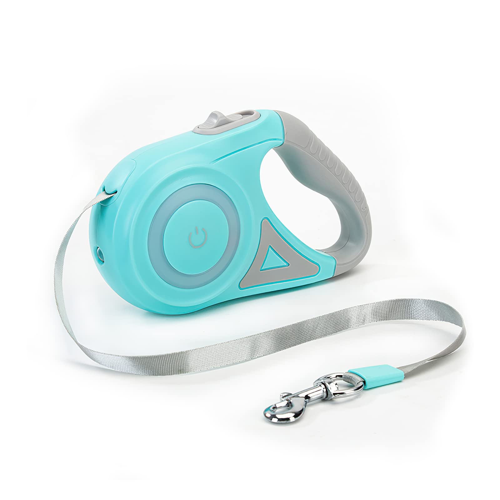 Galatée Laisse De Chien Rétractable, Frein Et Verrouillage Faciles à Un Bouton Laisse De Chien Extensible avec Lampe De Poche LED(M, Longueur De Corde 5M, Vert)