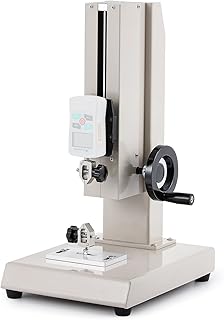 Force Gauge Stand Manual Force Test Stand, Hand Wheel Operated, with 220mm/8.6’’ Stroke, 1000N Load Capacity, 2 Pcs Testing Clamp, Compression and Tension Testing (for ZMF/EF Force Gauge)