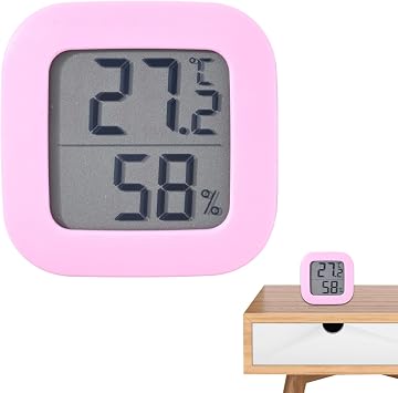Indoor Temperature Humidity Monitor, Large LCD Display, Accurate Digital Hygrometer, Thermometer | Flexible Air Comfort Sensor, Real-Time Humidity and Temperature Gauge Deci for Home Workplace