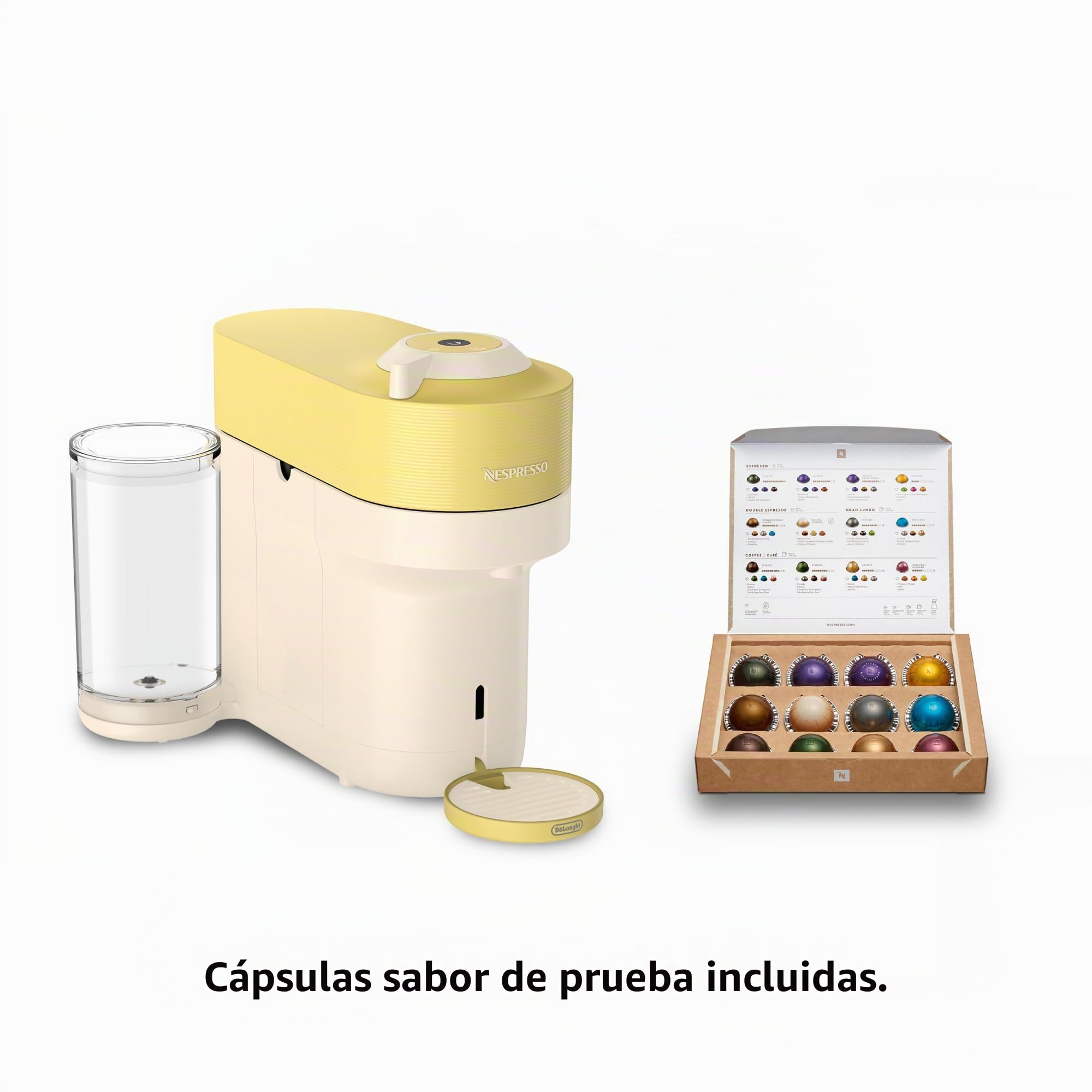 Nespresso Vertuo Pop+ Summer Edición Limitada por De'Longhi, Amarillo Pastel