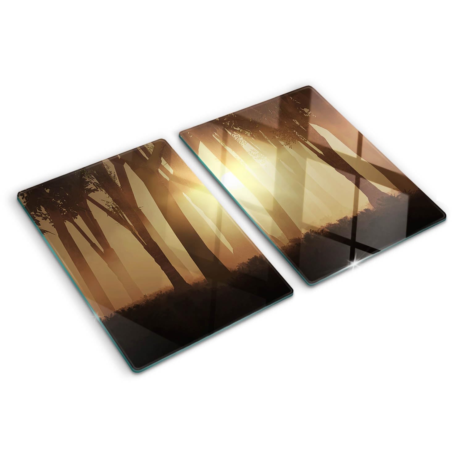 Planche à découper hygiénique 40x52 cm anti-glisse motif forêt pour protéger la cuisine
