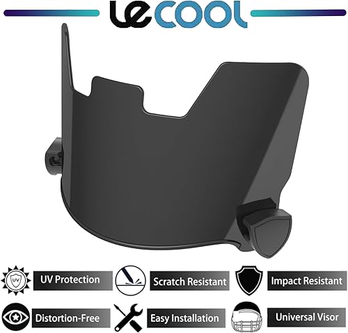 Miniatura 2 de LeCool Visera, casco de fútbol americano y lacrosse, antiempañamiento, resistente a los arañazos, compatible con cascos de adultos y jóvenes