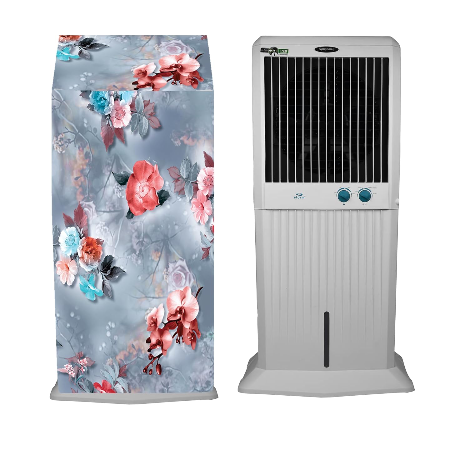 HomeStore-YEP Air Cooler Cover Compatible for Symphony Storm 100 Litre Desert Cooler Size - lxbxh: 67.31x53.98x165.1cm Color - Blue