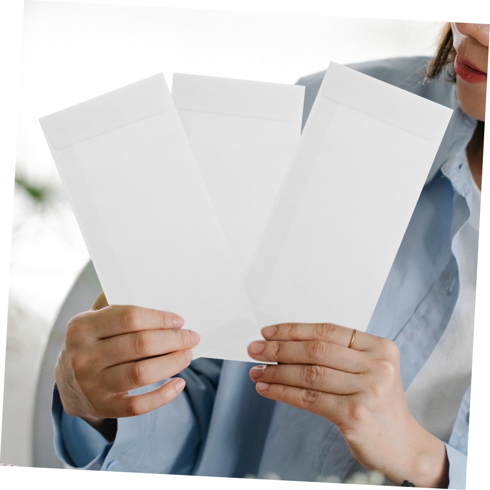 Tofficu 120 Piezas Sobres para Monedas Sobres Autoadhesivos de Papel Delicados Vacíos y Multiusos para Correo para Dinero y Cartas Unidades
