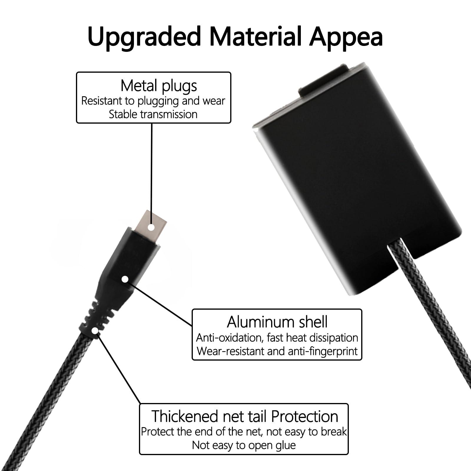 Nouveau Câble Tressé Type-C USBC PD Droit EP-5G DC Coupler EN-EL25 Batterie Factice pour Les Appareils Photo Nikon Z30 Z50 ZFC
