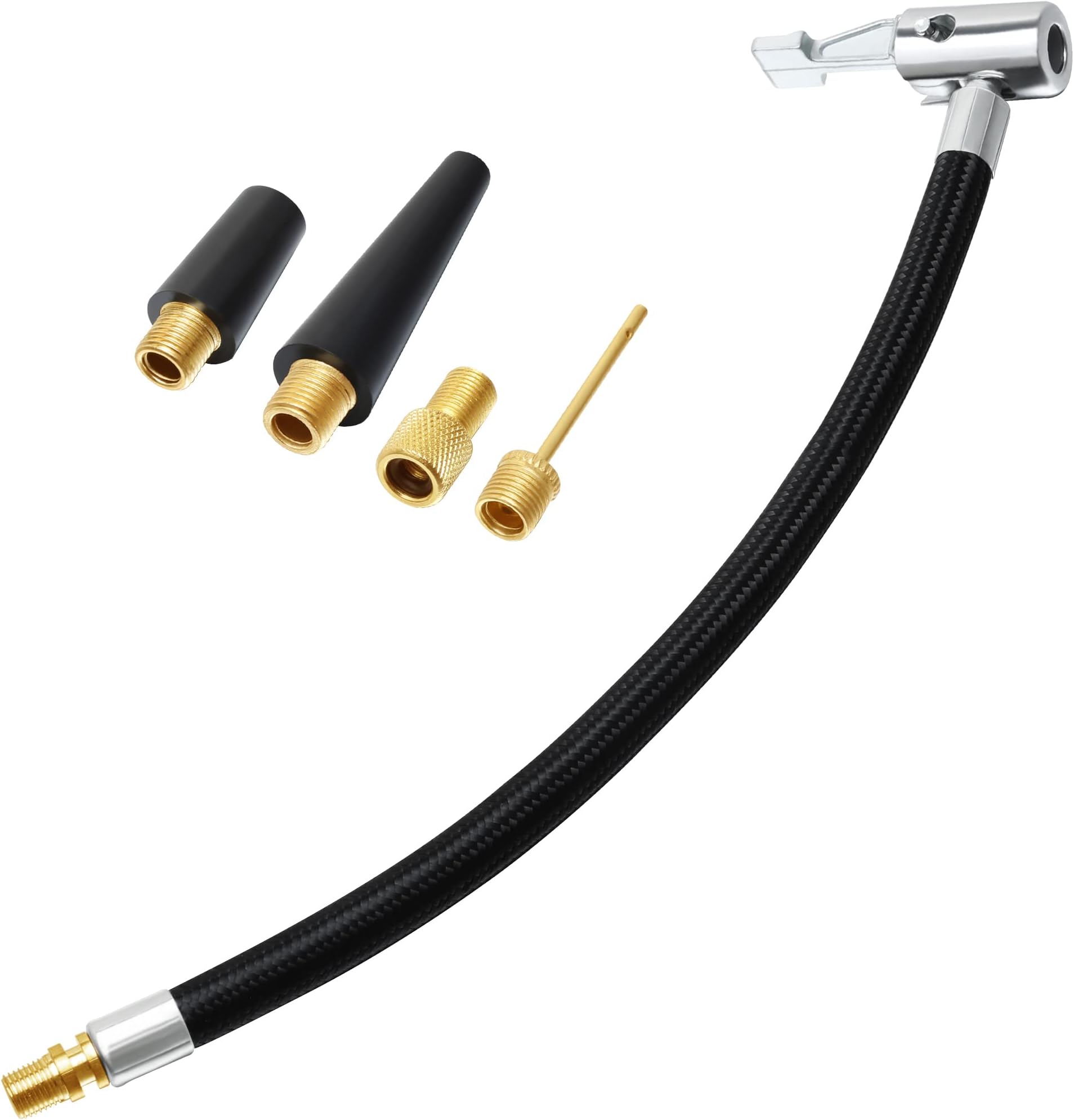 Yoicn Lth 30CM Tyre Pump Hose, Inflator Connector Push on Portable Car