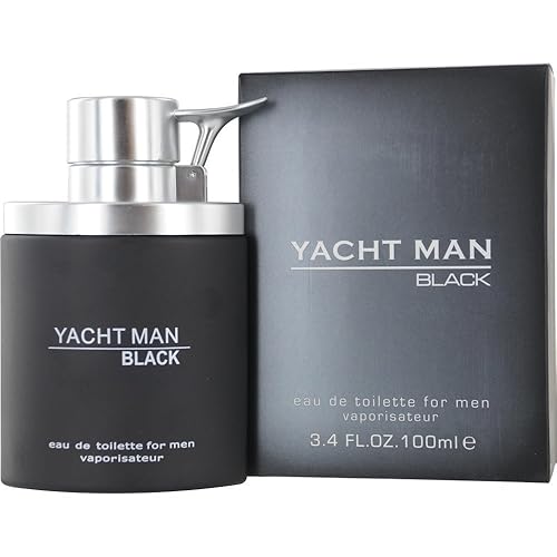 Myrurgia Yacht Man Black Eau de Toilette en espray para hombre, 3.4 onzas